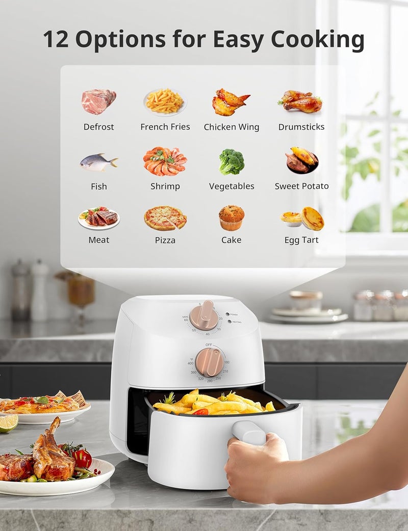 Comfee' ' Compact 2.1 Quart Air Fryer with 12 Menu Options, Adjustable Timer & Temperature Control 180-400 degrees F, Dishwasher-Safe Nonstick Fry Basket - Image 3